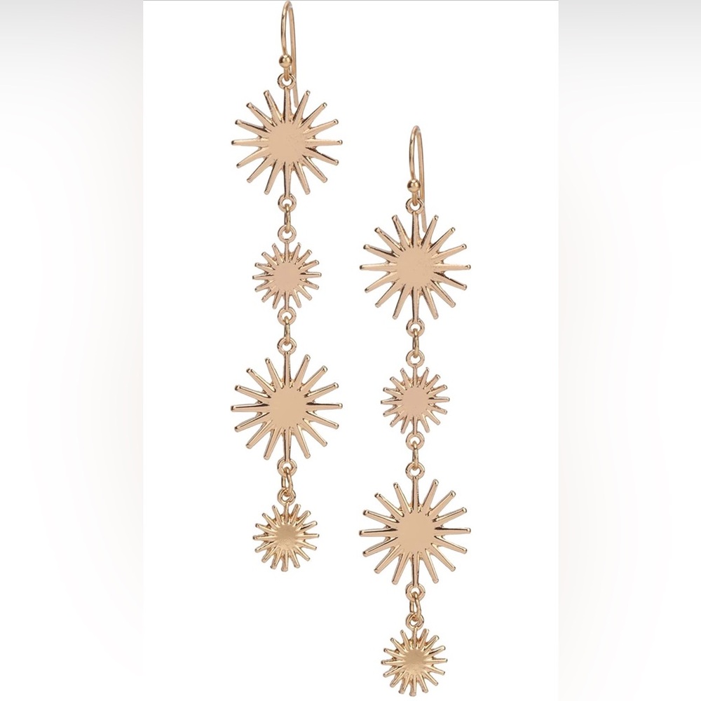 Radiant Gold Sunburst Earrings